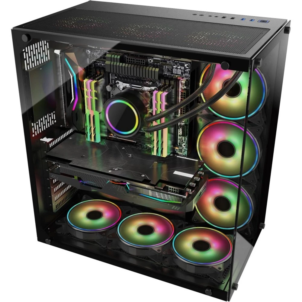 Inter-Tech C-701 Panorama | Full Tower Case | Zwart - Afbeelding 4