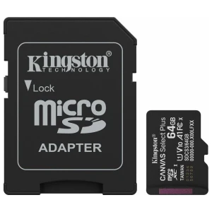 Kingston Technology microSDXC 64GB | Canvas Select Plus Gen3 | 100MB/s | A1 | + Adapter