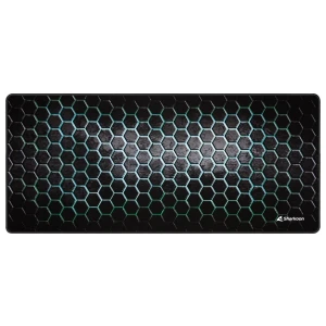 Sharkoon SKILLER SGP30 | Gaming-muismat | XXL-formaat (900 x 400 mm) | Waterafstotend textiel | Antislip rubberen onderzijde | Zwart/Groen
