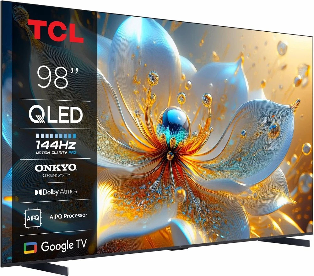 TCL 98T8C | 98” 4K QLED | 144Hz Motion | Dolby Vision & Dolby Atmos | Google TV & WiFi (2025) | OPEN BOX - Afbeelding 2