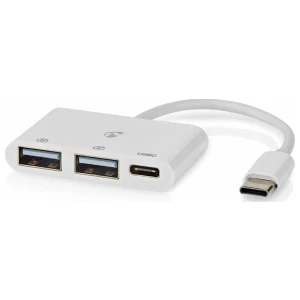Nedis CCGB64785WT01 | Interface Hub USB 2.0 Type-C | 2× USB-A + 1× USB-C | 5000 Mbit/s | Wit