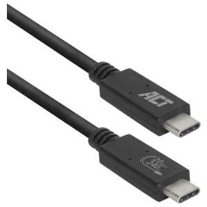 ACT AC7431 | USB4 Gen 2x2 Kabel | USB-C naar USB-C | 1m | Zwart