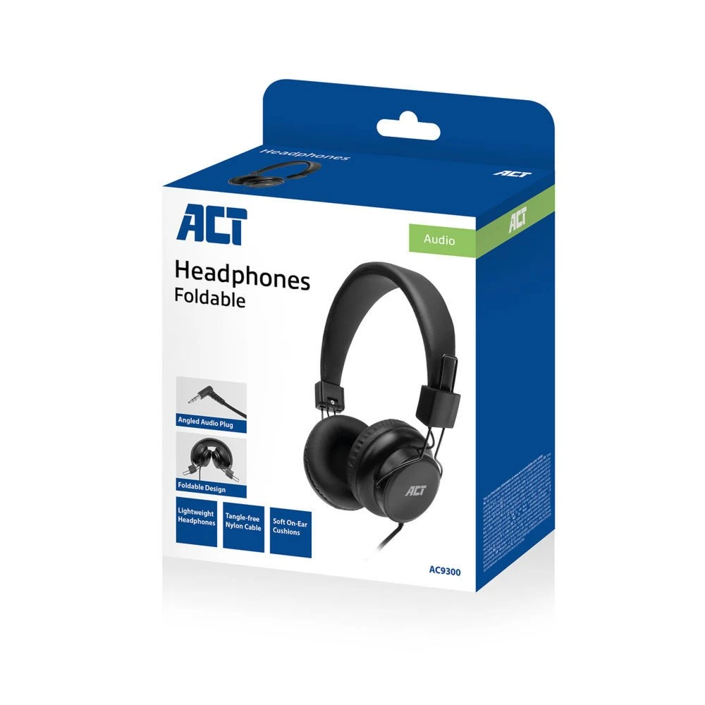 ACT AC9300 | On-Ear Bedrade 3,5mm Koptelefoon | Zwart - Afbeelding 3
