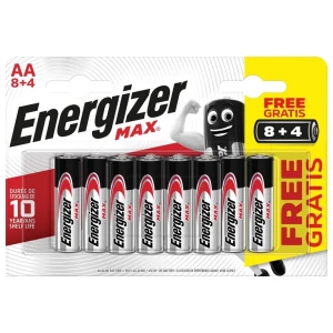 Energizer Max | AA-batterijen | Alkaline | 8+4-pack