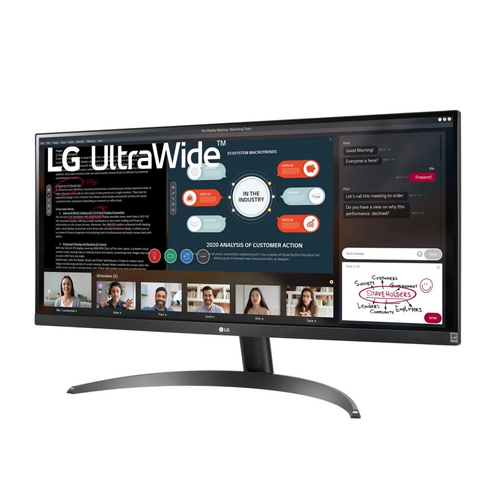 LG 29WP500-B 29" | 2560x1080 IPS | 75Hz | Ultrawide Monitor - Afbeelding 2