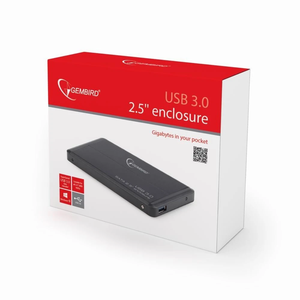 Gembird EE2-U3S-2 | 2,5" SATA HDD/SSD Behuizing | USB 3.0 (5 Gbit/s) - Afbeelding 3