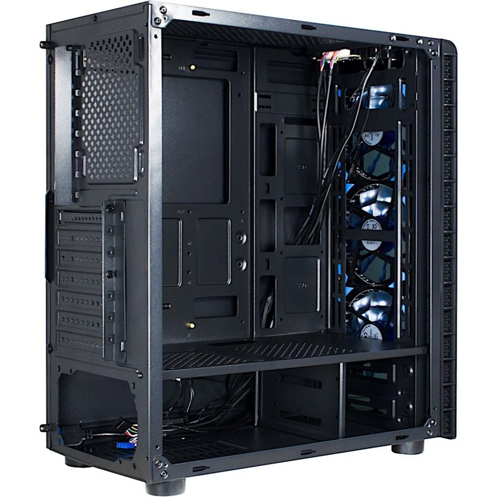Inter-Tech CXC2 Blue Light | Midi Tower Case | Zwart - Afbeelding 7