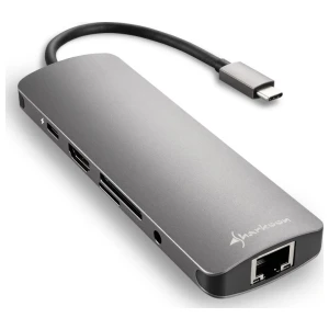 Sharkoon USB 3.0 Type-C Combo Adapter | HDMI + RJ-45 + USB 3.2 Gen 1 (3.1 Gen 1) | Interfacekaart / Adapter