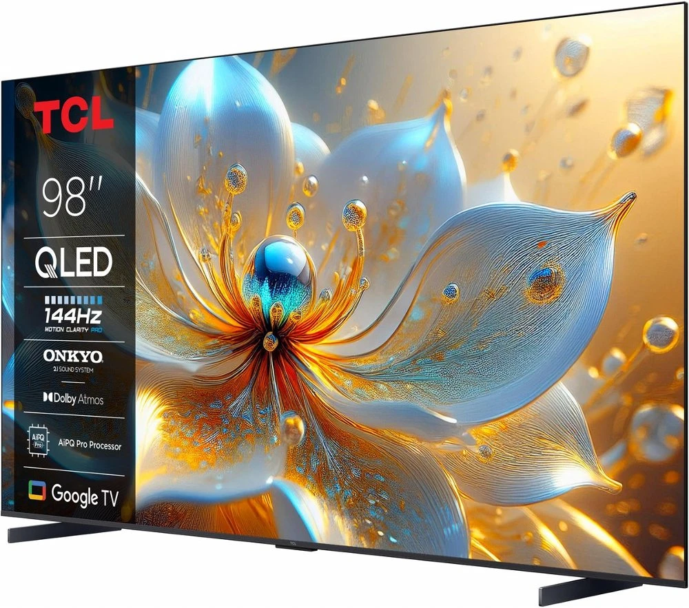 TCL 98T8C | 98” 4K QLED | 144Hz Motion | Dolby Vision & Dolby Atmos | Google TV & WiFi (2025) | OPEN BOX - Afbeelding 3