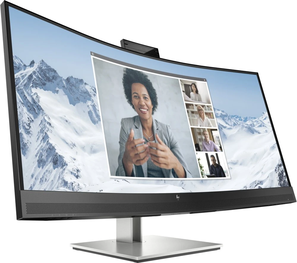 HP E34m G4 34" | 3440x1440 VA | 75Hz | Curved | USB-C | Webcam, Microphone & Speakers | Conferencing Monitor | Ergonomic Design - Afbeelding 3