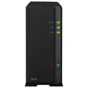 Synology DiskStation DS118 NAS 2TB | 1 Drive Bay | Inclusief 2TB HDD | 1x Gigabit Ethernet | Zwart