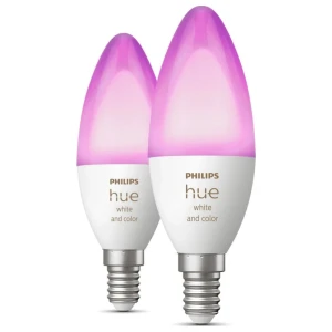 Philips Hue White & Color Ambiance E14 Kaarslamp (2 Stuks) | Losse Lampen | Dimbaar | Compatibel met Philips Hue Bridge