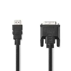 Nedis CCGL34800BK20 | HDMI-naar-DVI-D video kabel | 2 m | HDMI Type A (Standaard) naar DVI-D | Full HD 1080p | Zwart