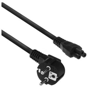 ACT AC3310 | Elektriciteitssnoer | 2 Meter | CEE7/7 naar C5 Stekker (3-Pin) | Zwart
