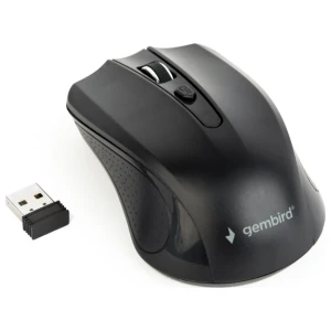 Gembird MUSW-4B-04 | Draadloze Muis | Links- en Rechtshandig | RF | 1600 DPI | Zwart