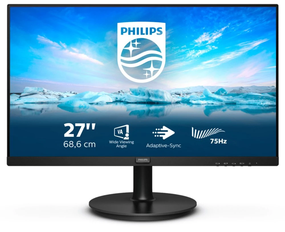 Philips 272V8LA/00 27" | 1920x1080 VA | 75Hz | 250cd/m² | 3000:1 Contrast | 178° Kijkhoek | Monitor - Afbeelding 2