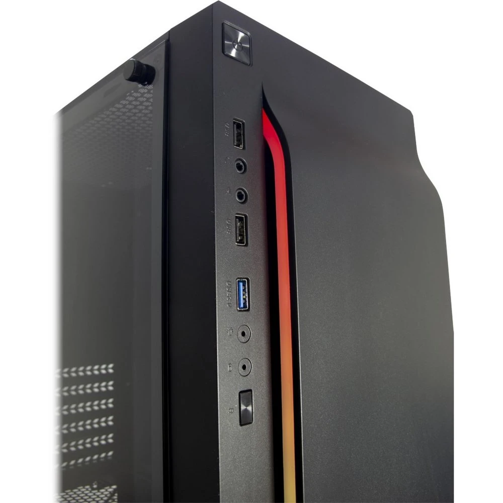Inter-Tech A-3411 Creek RGB | Midi Tower | Zwart - Afbeelding 4