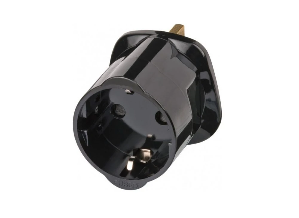 Brennenstuhl Reisadapter | Geaard | Type G (VK) naar Type F | Zwart