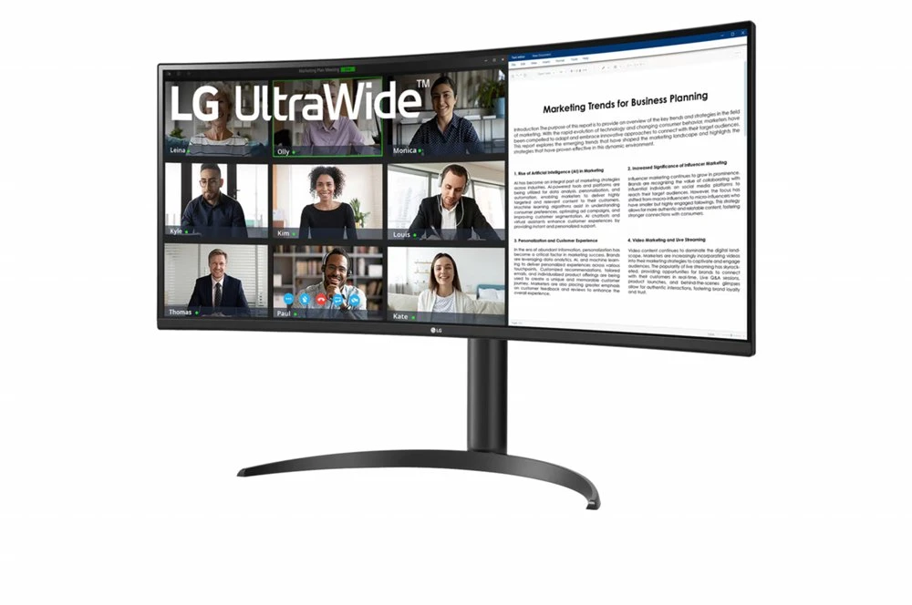 LG 34WR55QK-B | 34" Curved Ultrawide | 3440 x 1440 | Wide Quad HD | Zwart | Power Delivery | USB hub - Afbeelding 5