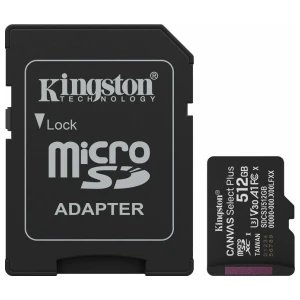 Kingston Technology microSDXC 512GB | Canvas Select Plus Gen3 | 150MB/s | A1 | + Adapter