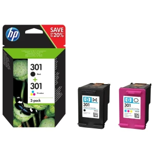 HP 301 | Originele Zwarte/Drie-Kleuren Inktcartridges | 2-Pack