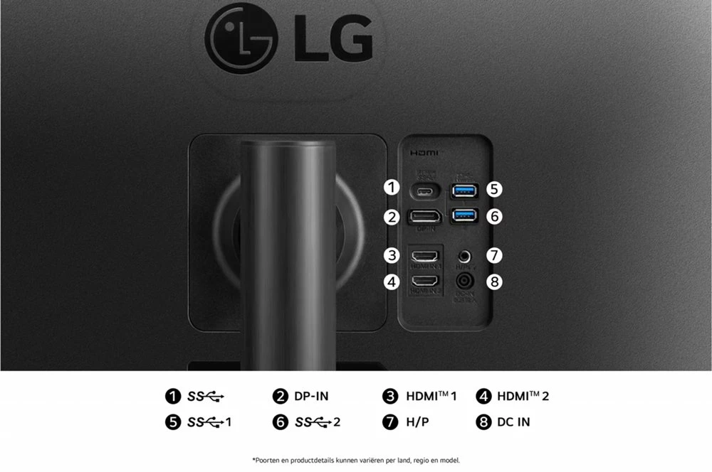 LG 34WR55QK-B | 34" Curved Ultrawide | 3440 x 1440 | Wide Quad HD | Zwart | Power Delivery | USB hub - Afbeelding 3