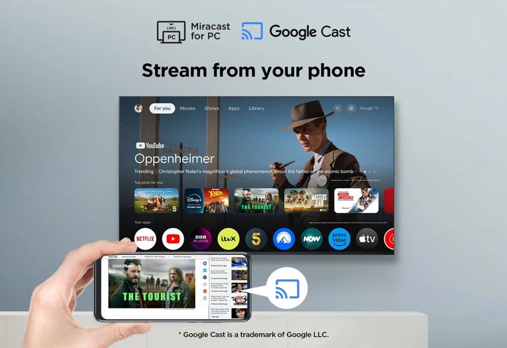 TCL 43V6C | 43" 4K Ultra HD DLED Smart TV | Google TV | Dolby Vision | 60Hz | HDMI 2.1 - Afbeelding 13