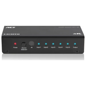 ACT AC7840 HDMI Switch | 5 Ingangen | 1 Uitgang | 4K @ 30Hz | Inclusief Afstandsbediening