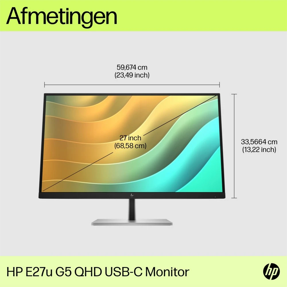 HP E27u G5 27" | 2560 x 1440 75Hz | USB-Hub | Monitor - Afbeelding 10