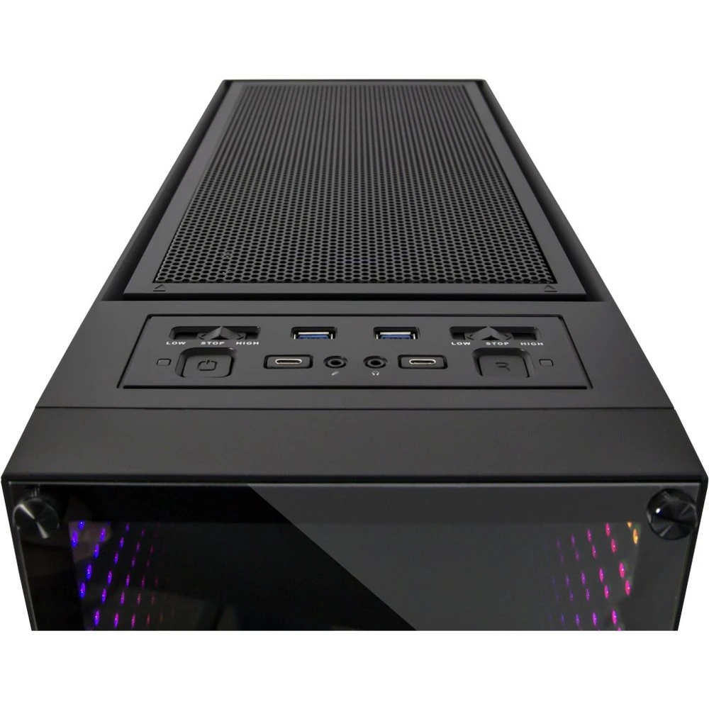 Inter-Tech X-908 Infini2 | Infinity Mirror | Tower Case | USB-C | Zwart - Afbeelding 7