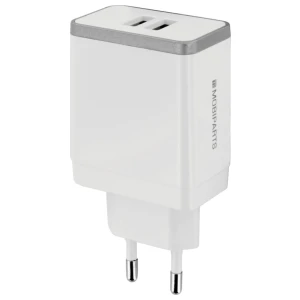 Mobiparts Wall Charger | Dual USB-A Oplader 12W / 2.4A | Wit