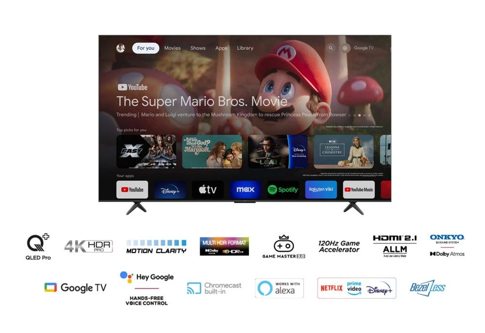 TCL 85C69B 85" | 4K Ultra HD QLED Smart TV | Google TV + Wifi | Dolby Vision | Quantum Dot met Levendige Kleuren | 60Hz - Afbeelding 5