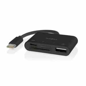 Nedis CCGB64780BK01 | Interface Hub USB 2.0 Type-C | 1× USB-A + 1× USB-C + SD/MicroSD kaartlezer | 480 Mbps | Zwart