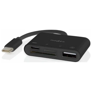 Nedis CCGB64780BK01 | Interface Hub USB 2.0 Type-C | 1× USB-A + 1× USB-C + SD/MicroSD kaartlezer | 480 Mbps | Zwart