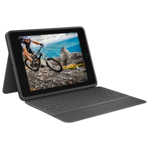 Logitech Rugged Folio | Grafiet | Smart Connector | QWERTZ Toetsenbord | Duits | Beschermhoes voor iPad