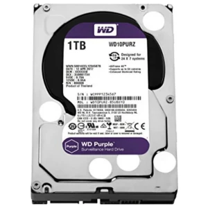 Western Digital Purple | 1000GB (1TB) 3.5" HDD | SATA III | 5400 rpm | Voor Surveillance