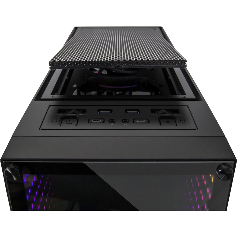 Inter-Tech X-908 Infini2 | Infinity Mirror | Tower Case | USB-C | Zwart - Afbeelding 8