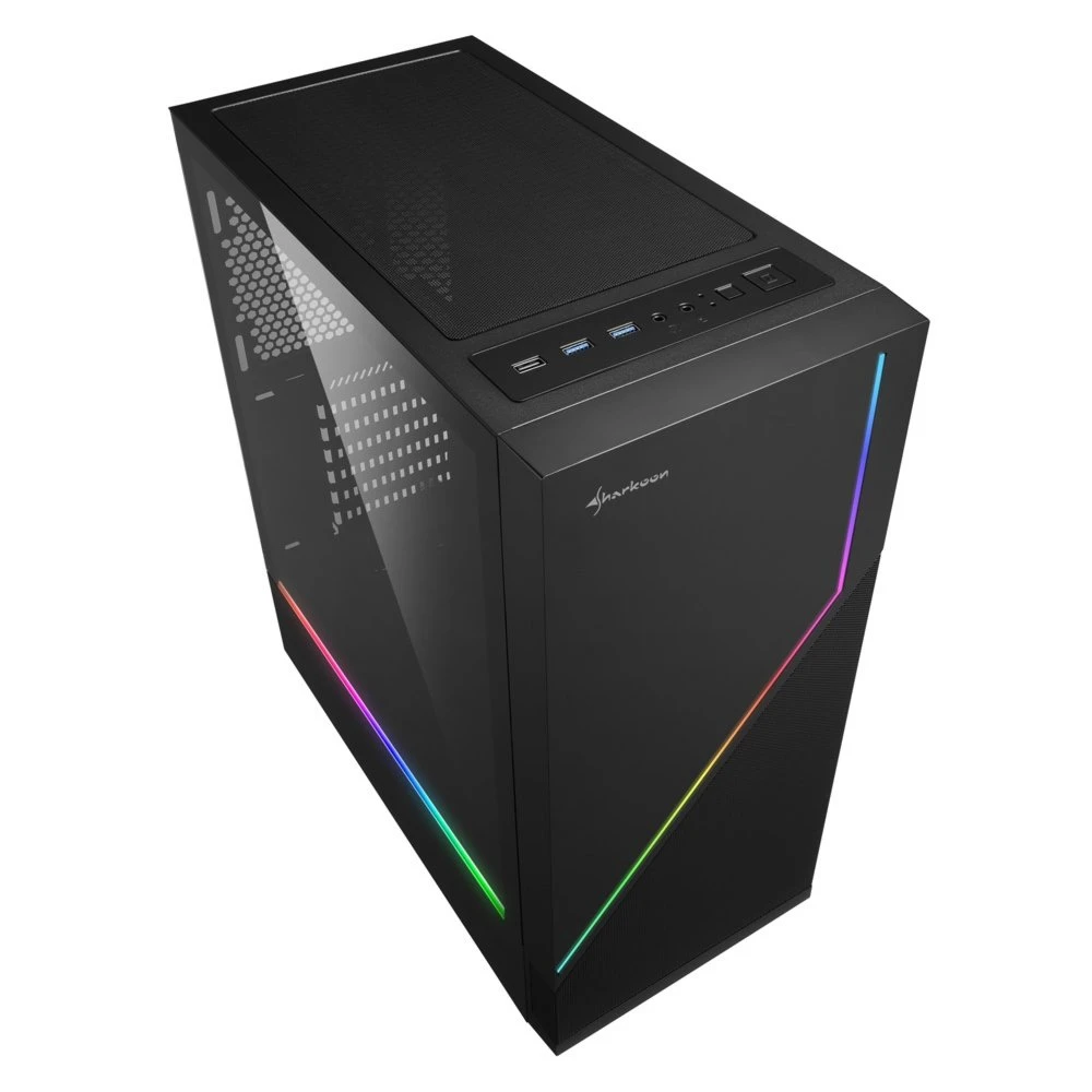 Sharkoon RGB Flow | Midi Tower Case | Zwart - Afbeelding 3