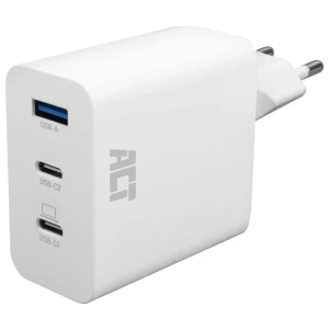 ACT AC2170 USB-C/USB-A Lader | 3-Poorts met PPS, QuickCharge & GaNFast | 65W