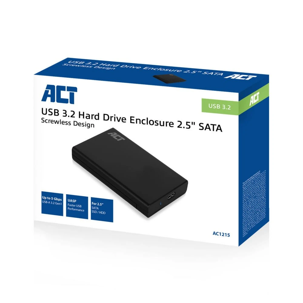 ACT AC1215 | 2,5" SATA HDD/SSD Behuizing | USB 3.2 Gen1 (5 Gbps) - Afbeelding 3