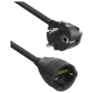 ACT AC2470 | 10 m Verlengkabel | Type F Randaarde Stekker | Zwart | Binnengebruik