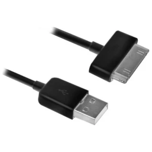 Ewent mobiele telefoonkabel | USB-A naar Samsung 30-pin | 1 m | Zwart | EW9907