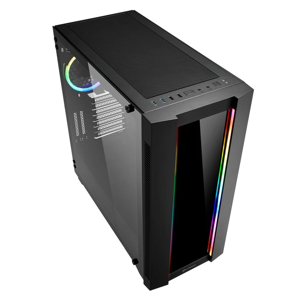 Sharkoon ELITE SHARK CA200G | Midi Tower Behuizing | Zwart - Afbeelding 3