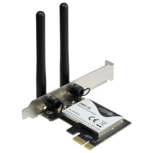Inter-Tech DMG-32 | Interne WLAN-adapter | PCIe x1 | Wi-Fi 5 (802.11ac) | Dual-band 2,4 & 5 GHz | 650 Mbps | 2x 2dBi antennes