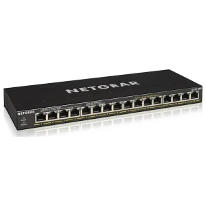 NETGEAR GS316PP | Unmanaged | Gigabit Ethernet (10/100/1000 Mbps) | Power over Ethernet (PoE)