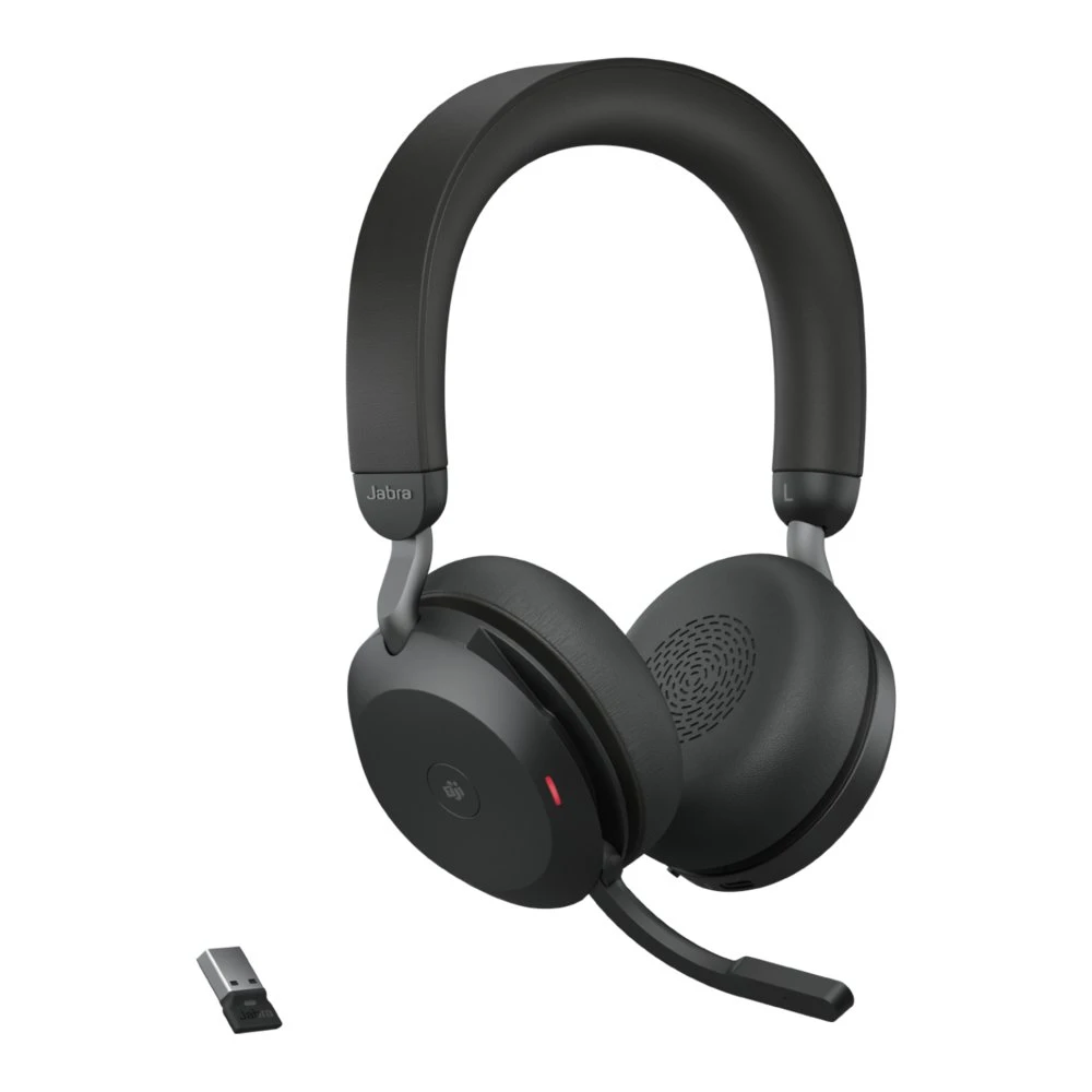 Jabra Evolve2 75 | Draadloze On-Ear Headset | ANC | RF | USB-A | Zwart - Afbeelding 3