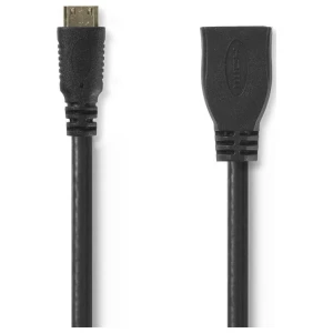 Nedis CVGP34590BK02 | 0,2 m HDMI Kabel | HDMI Type C (Mini) naar HDMI Type A | Zwart