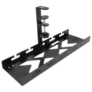 ACT Kabelgoot voor onder bureau | Klemsysteem | 40 cm | Zonder boren | Staal | Zwart