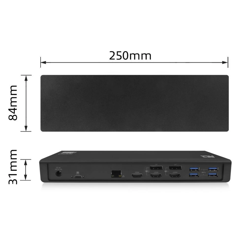 ACT AC7048 | Docking Station & Poortreplicator | USB-C 3.2 Gen 1 | Zwart - Afbeelding 3
