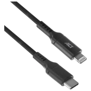 ACT kabel | USB-C naar Lightning | 1 m | Zwart | AC3095